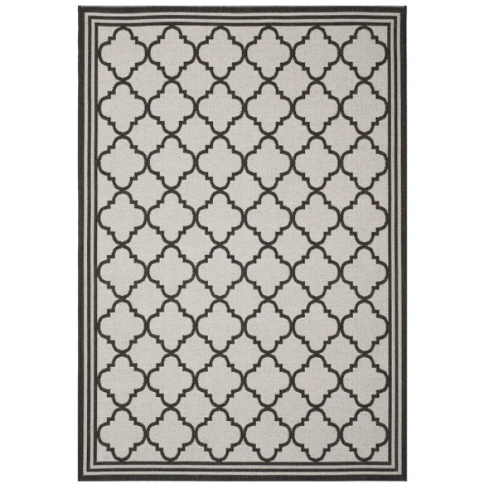 Safavieh Linden  Light Grey / Charcoal LND121 4 ft. X 6 ft. Rectangle Rug