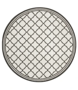 Safavieh Linden  Light Grey / Charcoal LND121 6 ft. 7 in. X 6 ft. 7 in. Round Rug