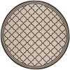 Safavieh Linden  Natural / Brown LND121 6 ft. 7 in. X 6 ft. 7 in. Round Rug