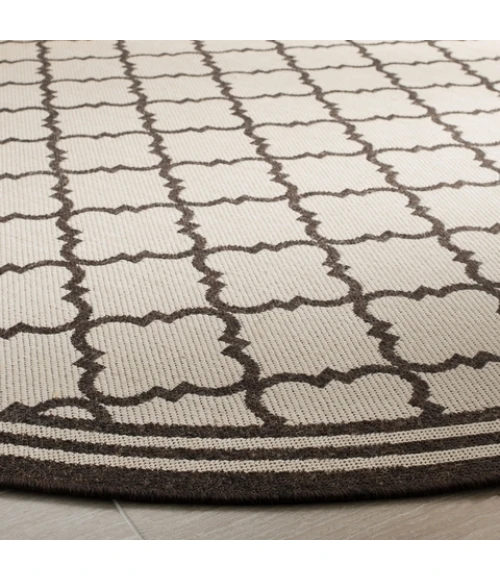 Safavieh Linden  Natural / Brown LND121 6 ft. 7 in. X 6 ft. 7 in. Round Rug