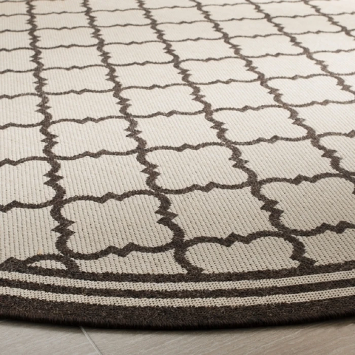 Safavieh Linden  Natural / Brown LND121 6 ft. 7 in. X 6 ft. 7 in. Round Rug