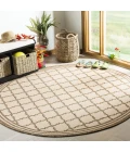 Safavieh Linden  Cream / Beige LND121 6 ft. 7 in. X 6 ft. 7 in. Round Rug