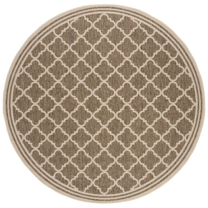 Safavieh Linden  Beige / Cream LND121 6 ft. 7 in. X 6 ft. 7 in. Round Rug
