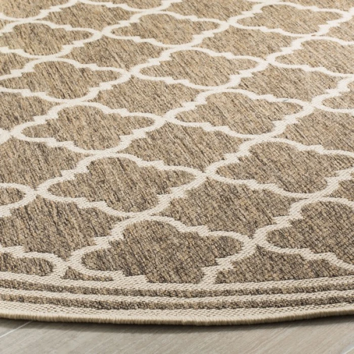 Safavieh Linden  Beige / Cream LND121 6 ft. 7 in. X 6 ft. 7 in. Round Rug