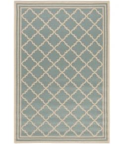 Safavieh Linden  Aqua / Cream LND121 4 ft. X 6 ft. Rectangle Rug