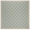 Safavieh Linden  Aqua / Cream LND121 6 ft. 7 in. X 6 ft. 7 in. Square Rug