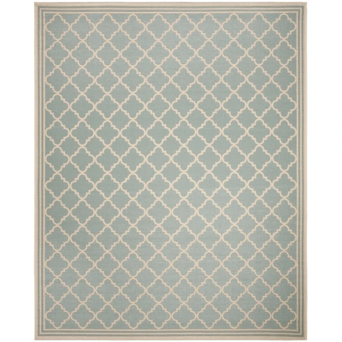 Safavieh Linden  Aqua / Cream LND121 5 ft. 3 in. X 7 ft. 6 in. Rectangle Rug