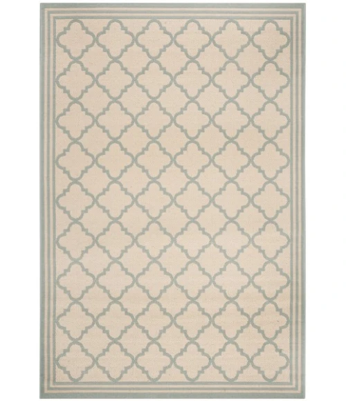 Safavieh Linden  Cream / Aqua LND121 8 ft. X 10 ft. Rectangle Rug
