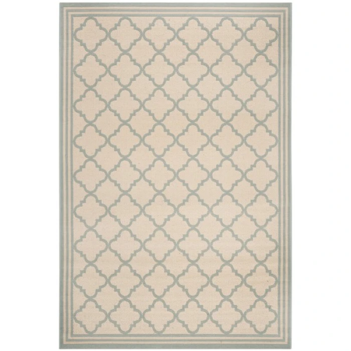 Safavieh Linden  Cream / Aqua LND121 8 ft. X 10 ft. Rectangle Rug