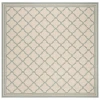 Safavieh Linden  Cream / Aqua LND121 6 ft. 7 in. X 6 ft. 7 in. Square Rug