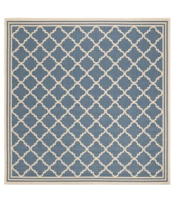 Safavieh Linden  Blue / Creme LND121 6 ft. 7 in. X 6 ft. 7 in. Square Rug
