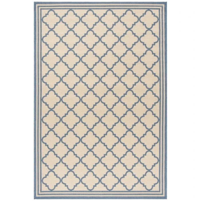 Safavieh Linden  Cream / Blue LND121 9 ft. X 12 ft. Rectangle Rug