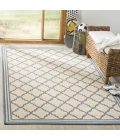 Safavieh Linden  Cream / Blue LND121 6 ft. 7 in. X 6 ft. 7 in. Square Rug