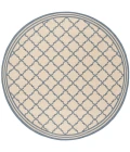 Safavieh Linden  Cream / Blue LND121 6 ft. 7 in. X 6 ft. 7 in. Round Rug