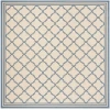 Safavieh Linden  Cream / Blue LND121 6 ft. 7 in. X 6 ft. 7 in. Square Rug