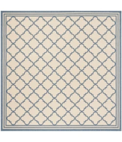 Safavieh Linden  Cream / Blue LND121 6 ft. 7 in. X 6 ft. 7 in. Square Rug