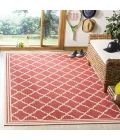 Safavieh Linden  Red / Creme LND121 6 ft. 7 in. X 6 ft. 7 in. Square Rug