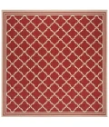 Safavieh Linden  Red / Creme LND121 6 ft. 7 in. X 6 ft. 7 in. Square Rug