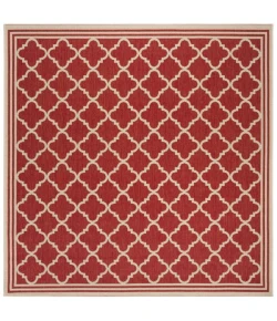 Safavieh Linden  Red / Creme LND121 6 ft. 7 in. X 6 ft. 7 in. Square Rug