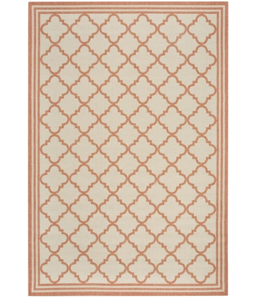 Safavieh Linden  Cream / Rust LND121 5 ft. 3 in. X 7 ft. 6 in. Rectangle Rug