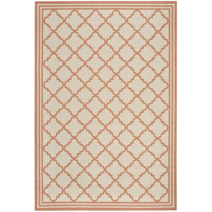 Safavieh Linden  Cream / Rust LND121 5 ft. 3 in. X 7 ft. 6 in. Rectangle Rug