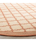 Safavieh Linden  Cream / Rust LND121 6 ft. 7 in. X 6 ft. 7 in. Round Rug