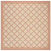 Safavieh Linden  Cream / Rust LND121 6 ft. 7 in. X 6 ft. 7 in. Square Rug
