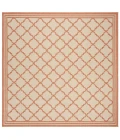 Safavieh Linden  Cream / Rust LND121 6 ft. 7 in. X 6 ft. 7 in. Square Rug