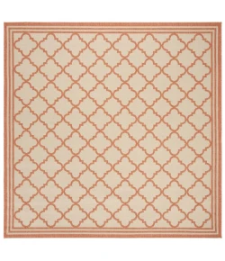 Safavieh Linden  Cream / Rust LND121 6 ft. 7 in. X 6 ft. 7 in. Square Rug