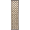 Safavieh Linden  Creme / Brown LND121 2 ft. 2 in. X 8 ft. Runner Rug