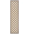 Safavieh Linden  Creme / Brown LND121 2 ft. 2 in. X 8 ft. Runner Rug