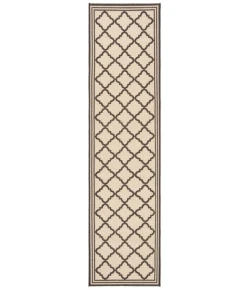 Safavieh Linden  Creme / Brown LND121 2 ft. 2 in. X 8 ft. Runner Rug