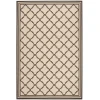 Safavieh Linden  Creme / Brown LND121 4 ft. X 6 ft. Rectangle Rug