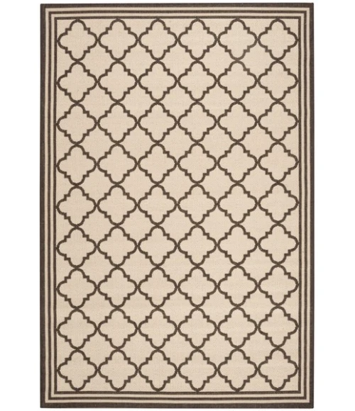 Safavieh Linden  Creme / Brown LND121 5 ft. 3 in. X 7 ft. 6 in. Rectangle Rug