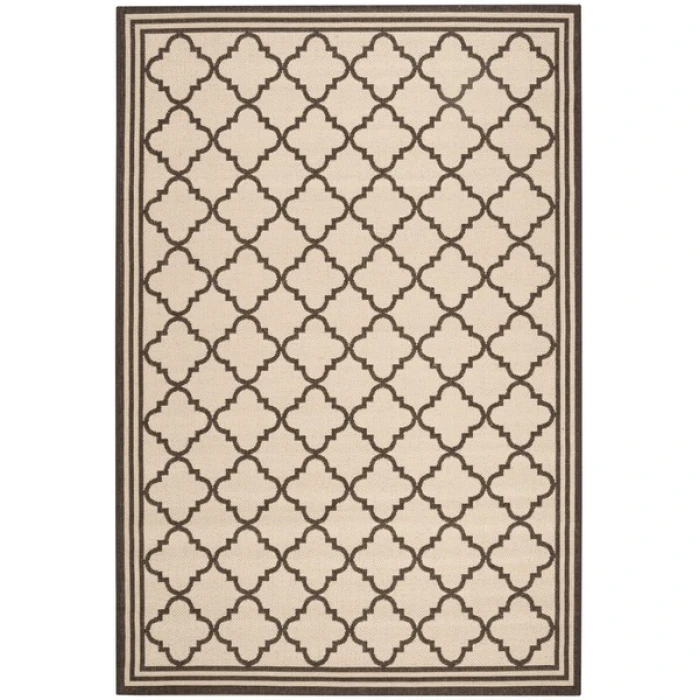 Safavieh Linden  Creme / Brown LND121 4 ft. X 6 ft. Rectangle Rug