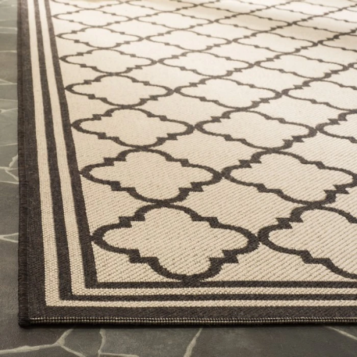 Safavieh Linden  Creme / Brown LND121 2 ft. 2 in. X 8 ft. Runner Rug