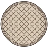 Safavieh Linden  Creme / Brown LND121 6 ft. 7 in. X 6 ft. 7 in. Round Rug