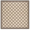 Safavieh Linden  Creme / Brown LND121 6 ft. 7 in. X 6 ft. 7 in. Square Rug