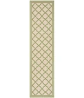 Safavieh Linden  Cream / Olive LND121 2 ft. 2 in. X 8 ft. Runner Rug