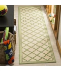 Safavieh Linden  Cream / Olive LND121 2 ft. 2 in. X 8 ft. Runner Rug