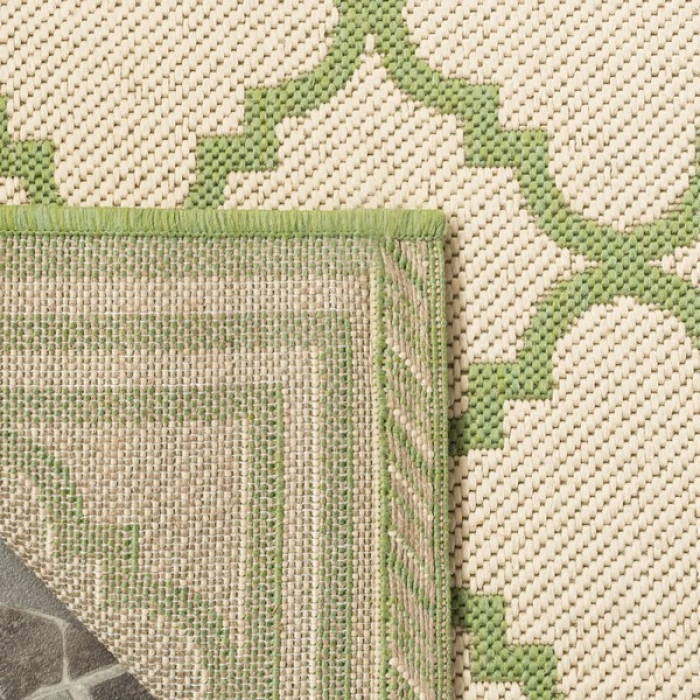 Safavieh Linden  Cream / Olive LND121 2 ft. 2 in. X 8 ft. Runner Rug
