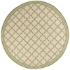 Safavieh Linden  Cream / Olive LND121 6 ft. 7 in. X 6 ft. 7 in. Round Rug