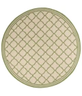 Safavieh Linden  Cream / Olive LND121 6 ft. 7 in. X 6 ft. 7 in. Round Rug