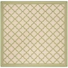 Safavieh Linden  Cream / Olive LND121 6 ft. 7 in. X 6 ft. 7 in. Square Rug