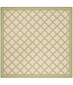 Safavieh Linden  Cream / Olive LND121 6 ft. 7 in. X 6 ft. 7 in. Square Rug