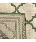 Safavieh Linden  Cream / Green LND121 6 ft. 7 in. X 6 ft. 7 in. Square Rug