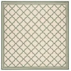 Safavieh Linden  Cream / Green LND121 6 ft. 7 in. X 6 ft. 7 in. Square Rug