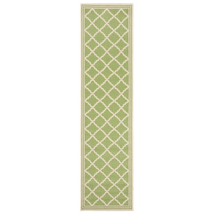 Safavieh Linden  Olive / Cream LND121 2 ft. 2 in. X 8 ft. Runner Rug