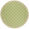 Safavieh Linden  Olive / Cream LND121 6 ft. 7 in. X 6 ft. 7 in. Round Rug