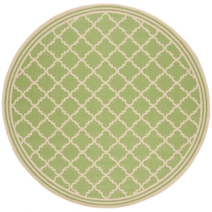 Safavieh Linden  Olive / Cream LND121 6 ft. 7 in. X 6 ft. 7 in. Round Rug